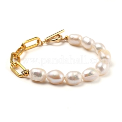 Conjuntos de pulseras y collares de perlas keshi de perlas barrocas naturales&nbsp;SJEW-JS01105