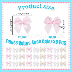 90 Stück 3 Farben Polyester Bowknot Ornament Zubehör&nbsp;DIY-PH0029-96