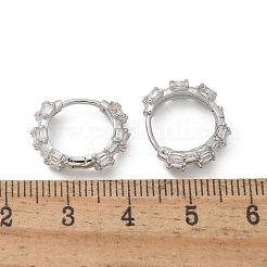 Серьги-кольца из латуни и стекла&nbsp;EJEW-Q014-23P