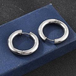 Pendientes de aro de acero inoxidable 201&nbsp;EJEW-P304-13A-P