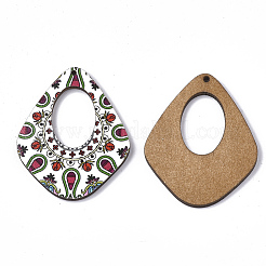 Pendentifs en tilleul imprimé&nbsp;X-WOOD-S045-004E