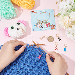 Маркеры петель с замком из сплава эмали&nbsp;HJEW-PH01815