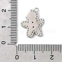 Рождественские латунные подвески с микропаве из фианита&nbsp;KK-L258-04P-D01