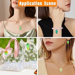 140 шт. 14 стиля осенняя тематика двухцветные прозрачные стеклянные подвески&nbsp;GLAA-YW0005-06