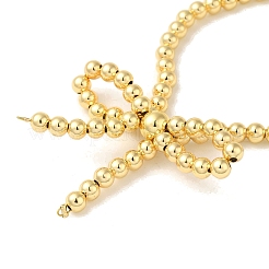Braccialetti con perline rotonde in ottone con placcatura a cremagliera&nbsp;BJEW-K248-01G