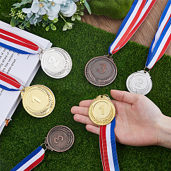 6 шт. 6 стиля памятных медалей из цинкового сплава&nbsp;AJEW-FH0005-05