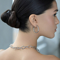S925 Silber geometrische Kreis Kette Halskette Mode minimalistischen trendigen Schmuck&nbsp;AT6850