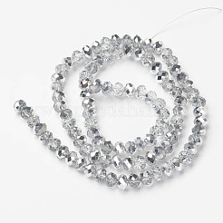Chapelets de perles en verre transparent électrolytique&nbsp;EGLA-A034-T3mm-M16