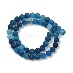 Chapelets de perles en agate naturelle de Druzy&nbsp;G-NH0024-A04-8mm