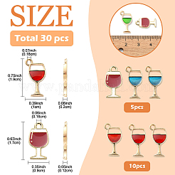 30шт 5 стиля подвески из сплава с эмалью&nbsp;ENAM-YW0004-22