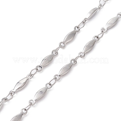 Fabrication de colliers à maillons à barres facettées en acier inoxydable 304 anti-ternissement&nbsp;AJEW-JB01185-01