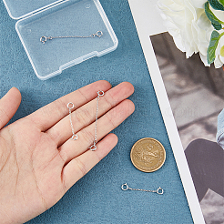 4 шт. 2 стиля удлинитель цепи из стерлингового серебра&nbsp;STER-DC0001-24