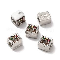 Европейские бусины из сплава эмали рождественской тематики&nbsp;PALLOY-D058-01P-03