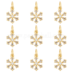 10 шт. Покрытие стойки латунь микропаве прозрачные подвески из кубического циркония&nbsp;KK-BBC0021-55