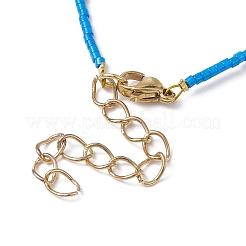 Bracelet en perles de verre et lampwork contre le mauvais œil avec fermoirs en acier inoxydable 304 plaqué or 18 carat&nbsp;BJEW-JB09998-01