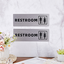 2 cartello in alluminio per toilette da uomo e donna&nbsp;AJEW-WR0003-27