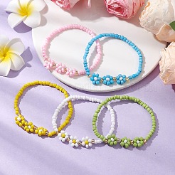 Stretch-Armbänder aus Glassamen&nbsp;BJEW-JB110103
