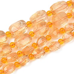 Fili di perle di citrino naturale riscaldate&nbsp;G-Z147-B01-03