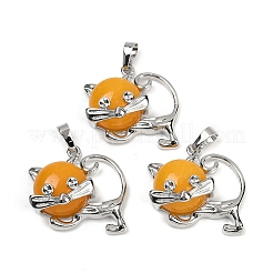 Кулоны с котятами из натуральных и синтетических камней&nbsp;G-J386-C17