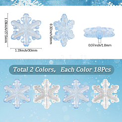 36 шт. двухцветные светящиеся прозрачные акриловые бусины&nbsp;OACR-SC0002-78