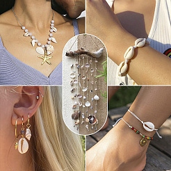 Наборы для самостоятельного изготовления украшений из натуральных ракушек&nbsp;DIY-BT0001-37