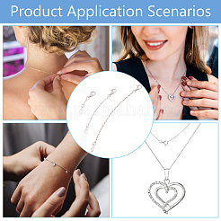 3 шт. 925 удлинителя кабельной цепи из стерлингового серебра&nbsp;AJEW-BC0007-62P