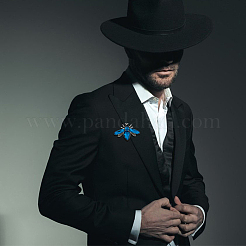 4 шт. 4-цветная брошь-булавка в виде пчелы со стразами&nbsp;JEWB-HY0001-03