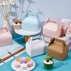 40 stücke 4 farben falten rechteck papier tragbare cupcake geschenk lagerung box&nbsp;CON-UN0001-09