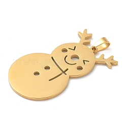 Pendentifs en acier inoxydable 304 sur le thème de Noël&nbsp;STAS-Q005-01G-02