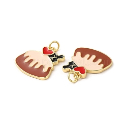 Кулоны из экологически чистой латуни с эмалью&nbsp;KK-M246-38G-02