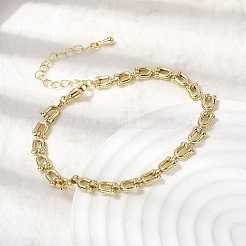 Браслет с латунной цепочкой для женщин&nbsp;BJEW-K298-06G