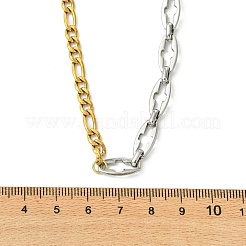 Collane da donna a catena mista in acciaio inossidabile 304 bicolore&nbsp;NJEW-JN06254