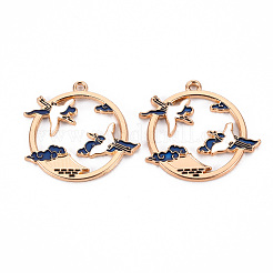 Подвески из экологически чистого сплава с эмалью&nbsp;LS-ENAM-T011-81A-NR