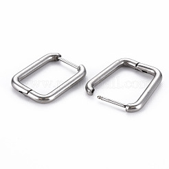 Orecchini a cerchio rettangolari anti-ossidazione per donna&nbsp;EJEW-N016-006-NR