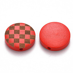 Bemalte Naturholzperlen&nbsp;WOOD-N006-04G