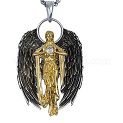 Collares con colgante de diosa con alas de ángel de aleación vintage&nbsp;WG7F3ED-01