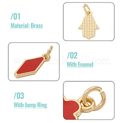 21шт 7 стиля латунные эмалевые подвески&nbsp;KK-TA0003-19D