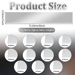 66 pieza de 11 estilos de láminas de acero inoxidable 304&nbsp;DIY-WH050-395