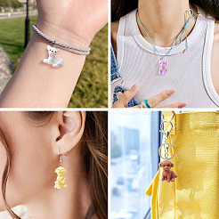 16 шт. подвески из флокированной смолы 8 стилей&nbsp;RESI-TA0003-61