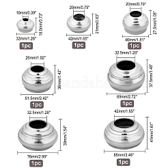 7 stücke 7 stil 201 edelstahl kugeln sockel fahnenmast basis&nbsp;AJEW-GA0003-67