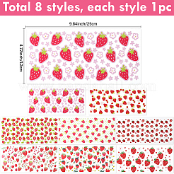8 шт. 8 стиля ПВХ пластиковые водонепроницаемые декоративные наклейки этикетки&nbsp;DIY-SP0004-93E