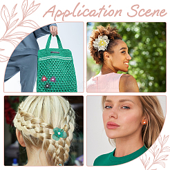 Наборы для изготовления сережек-гвоздиков из искусственного жемчуга и нержавеющей стали 430 в виде цветка своими руками&nbsp;DIY-FH0009-99