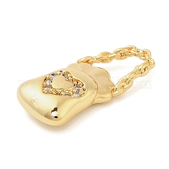 Pendentifs avec zircon cubiques à micro-pavés en laiton&nbsp;KK-I380-18G