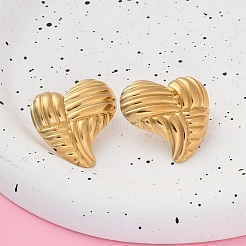 Серьги-гвоздики из нержавеющей стали 304 для женщин EJEW-K306-03G