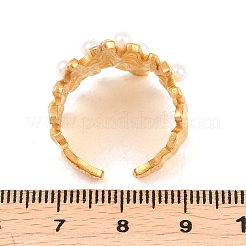 Открытые кольца для манжеты из нержавеющей стали 304 с АБС-пластиком и жемчужным блеском.&nbsp;RJEW-Z137-02G