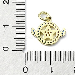 Latón micro pavimenta los colgantes coloridos de la circona cúbica&nbsp;KK-H475-19G-06