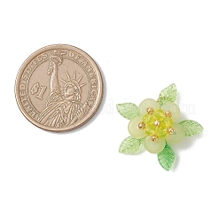 Anhänger aus natürlichem Zitronenjade und Glas&nbsp;PALLOY-MZ01192-02