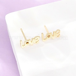 Clous d'oreilles en laiton&nbsp;EJEW-P346-02A-G