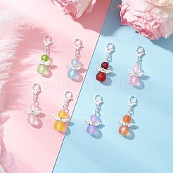 8 шт. стеклянный ангел подвесной декор&nbsp;HJEW-JM03555