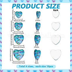 40 шт. 4 стиля кабошонов в технике лэмпворк&nbsp;LAMP-PH0001-43B